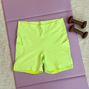 Fabletics Neon Oasis High waisted Athletic Shorts XXL/1X NWT